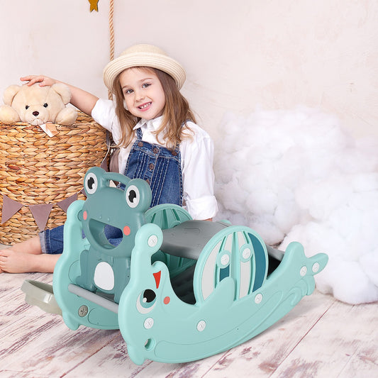 Qaba 3-in-1 Baby Slide and Rocking Horse Portable Slide