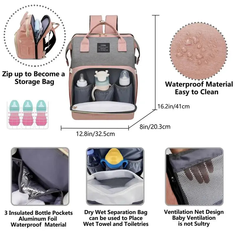 USB Charging Port Stroller Hanging Bag