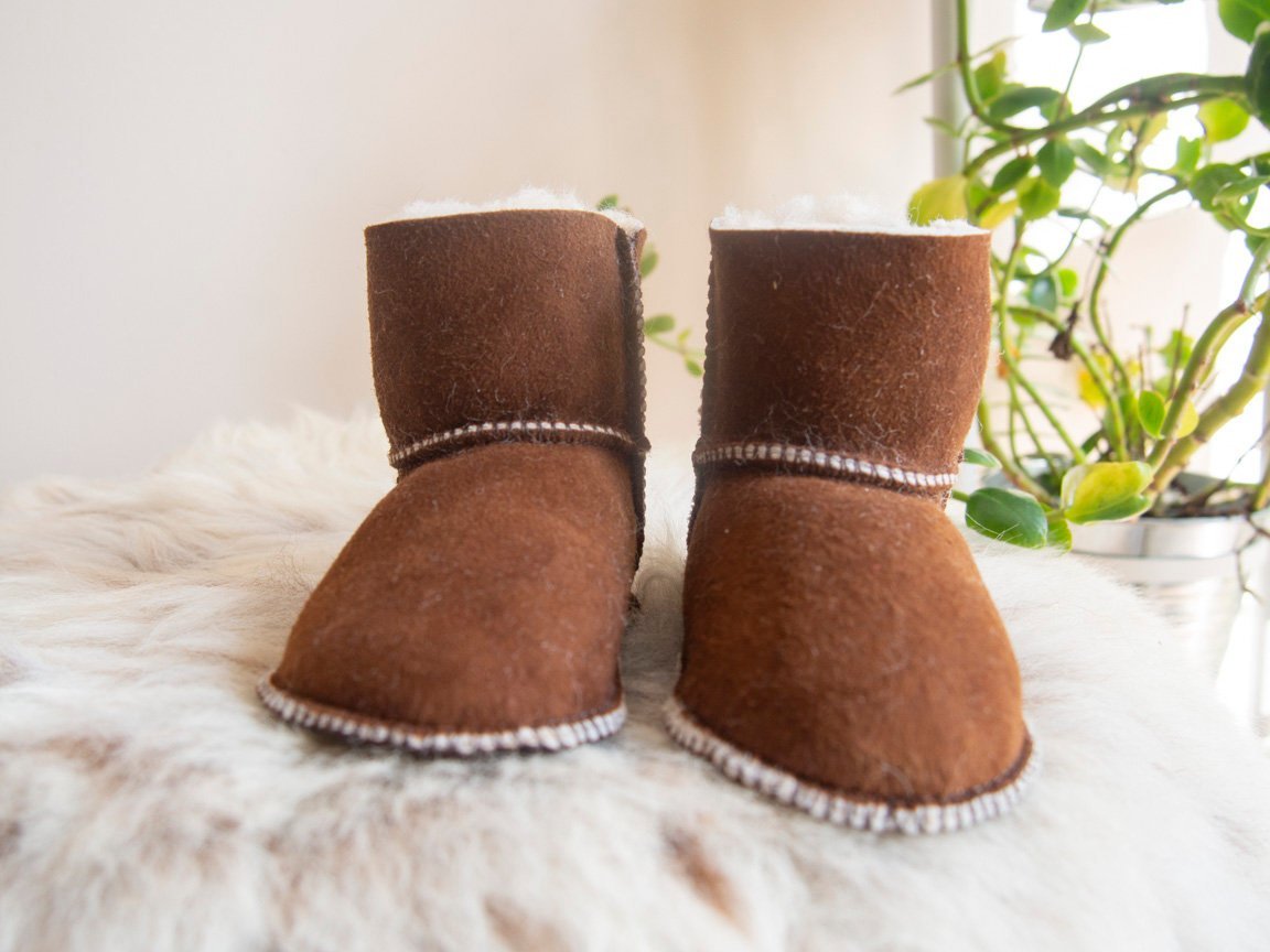 Baby Brown Sheepskin Boots.