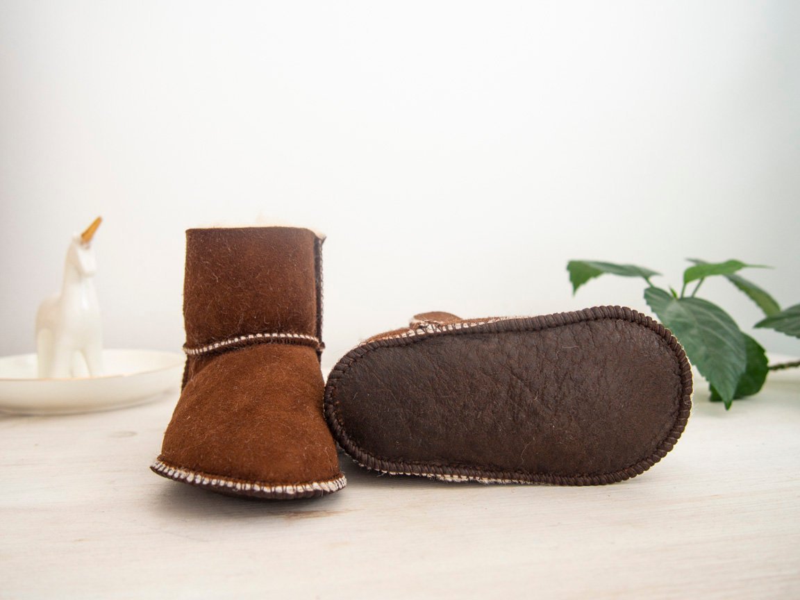 Baby Brown Sheepskin Boots.