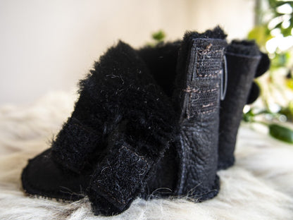 Black Sheepskin Boots Baby